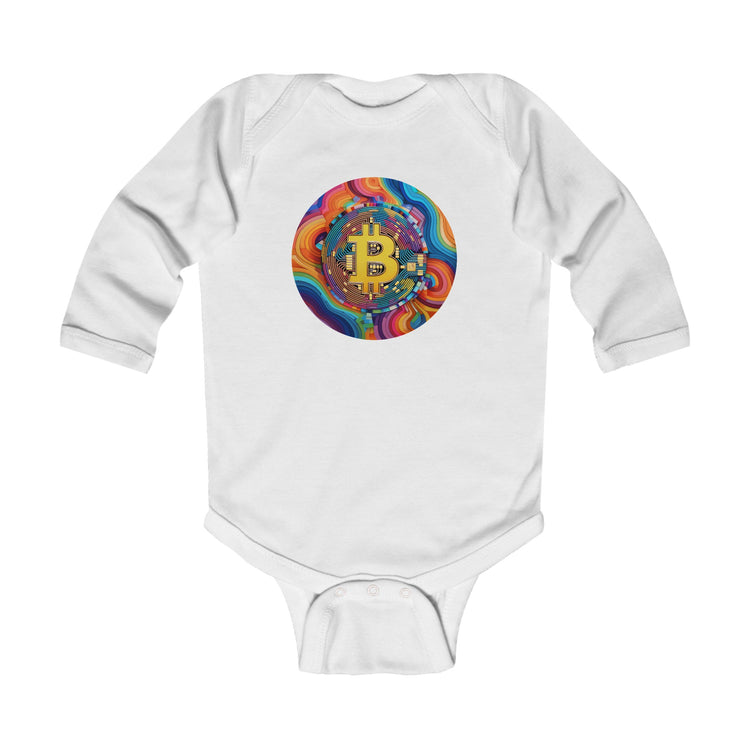 Bitcoin Hippie Badge Baby Bodysuit