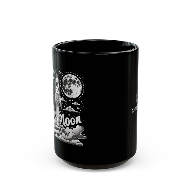 Bitcoin to the Moon Black Mug